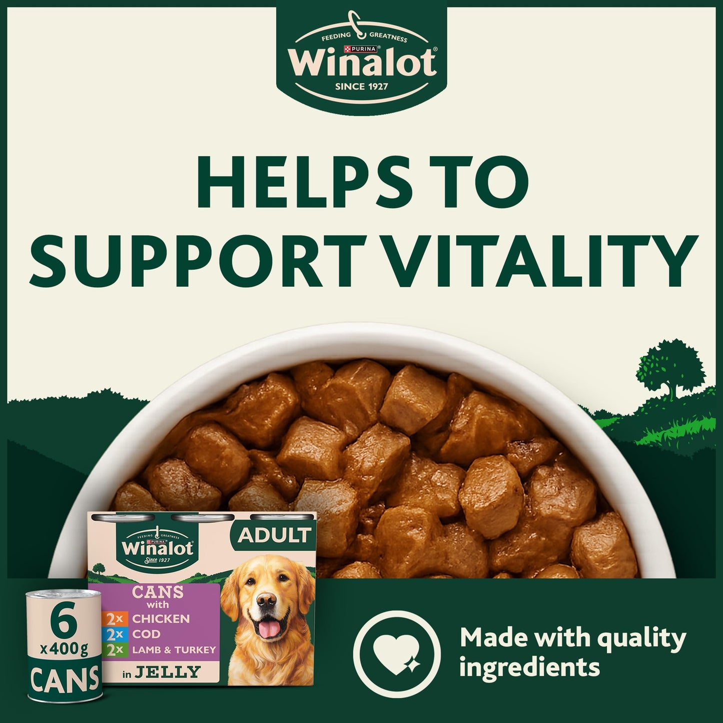 WINALOT Sunday Dinner Mixed in Gravy Wet Dog Food Pouches 40x100g