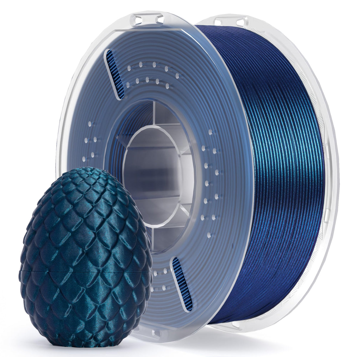 ELEGOO Silk PLA Filament 1.75mm Blue Purple 1KG, Shiny Dual Colours 3D Filament Dimensional Accuracy +/- 0.05mm, 1kg Spool(2.2lbs) Fits for Most FDM 3D Printers