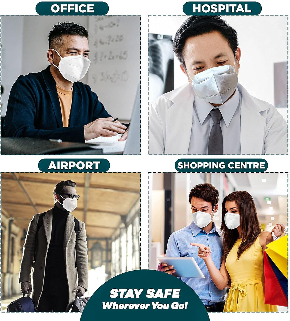 FFP3 Masks Pack of 10 With >99% Filtration Efficiency - Disposable Face Mask UK - Soft And Secure Fit (Packaging may vary)