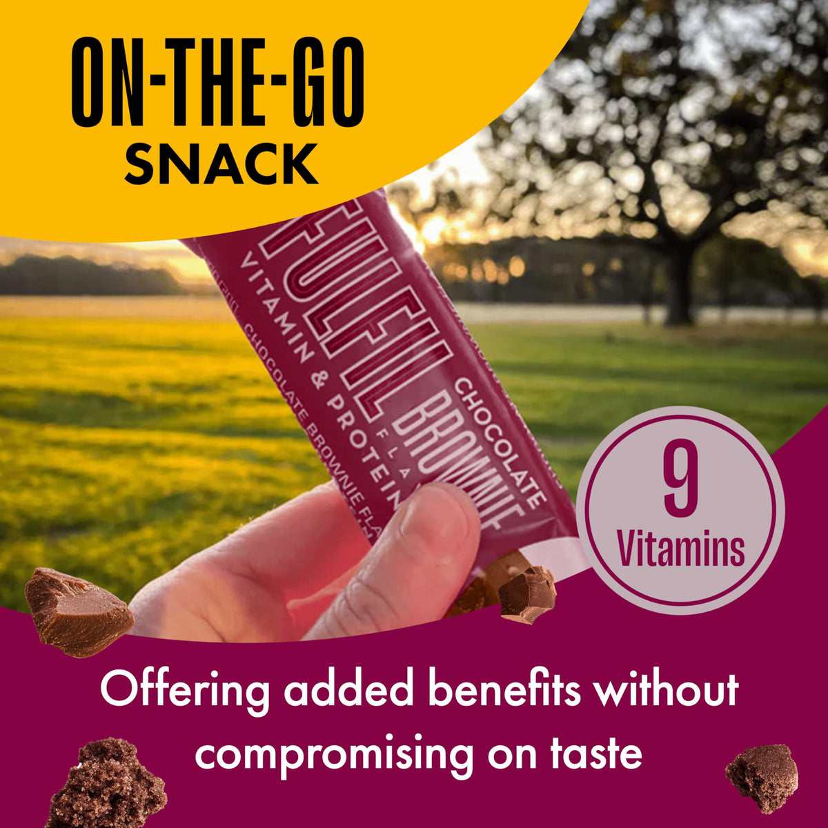 FULFIL Vitamin and Protein Bars, Chocolate Salted Caramel Flavour, 15 x 55g