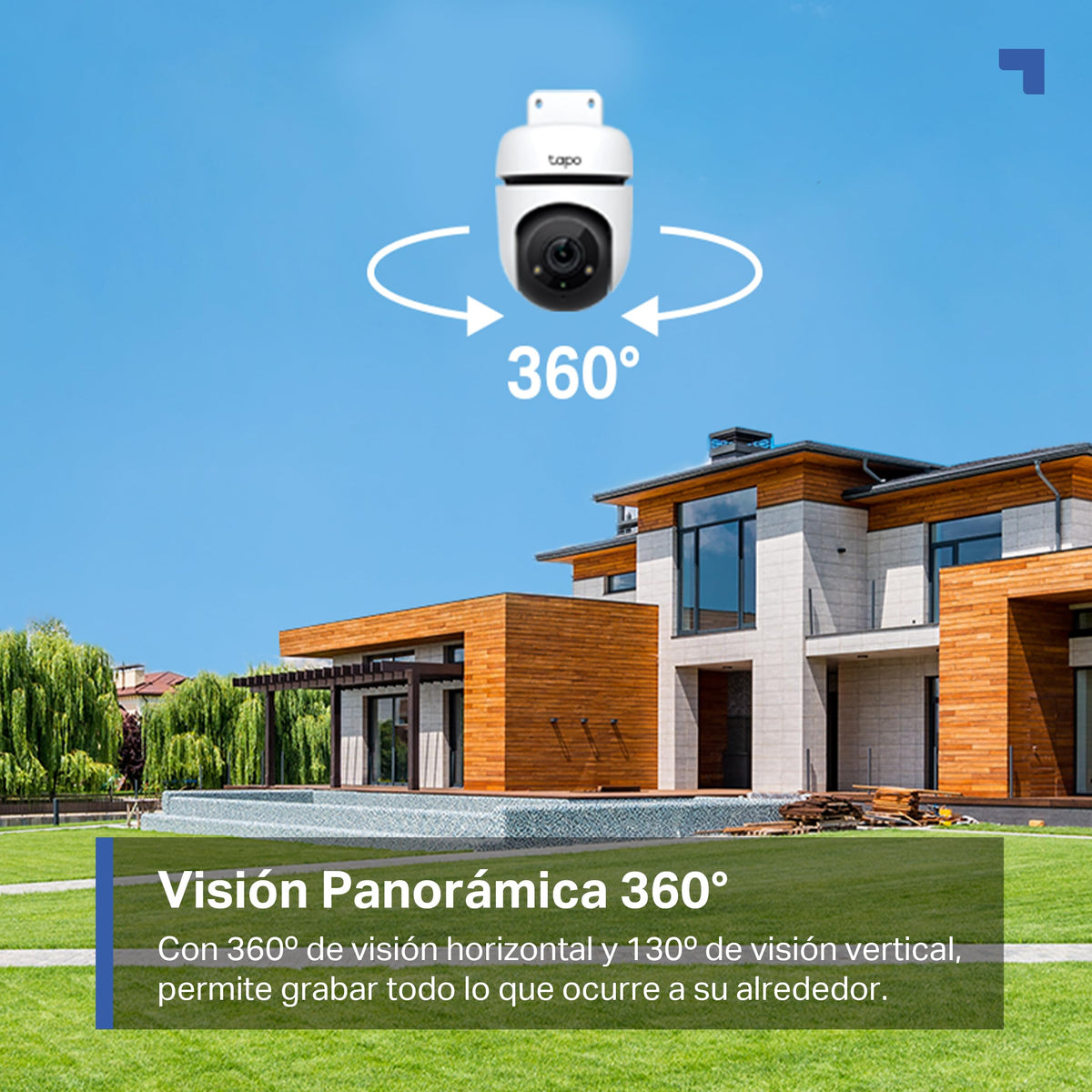 Tapo TC40 Pan/Tilt Smart Security Outdoor Camera, Full HD, 360° Person Detection Motion Tracking, Color Night Vision, WiFi Camera No Monthly Fee, Two-Way Talk, IP65, Works with Alexa and Google