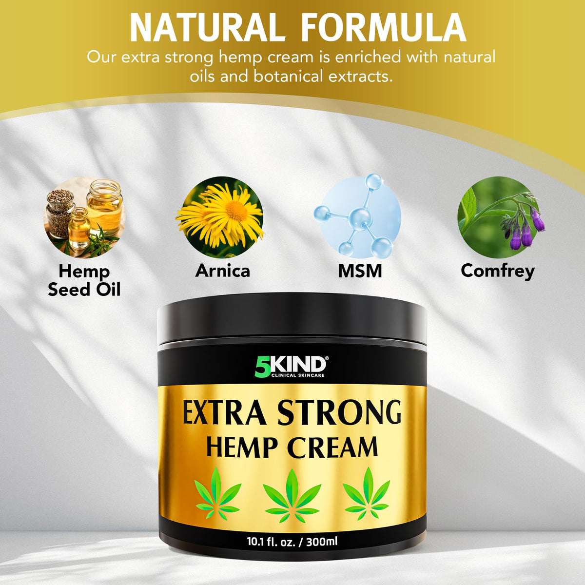 5Kind Extra Strong Hemp Cream 100ml - Hemp and Arnica Cream