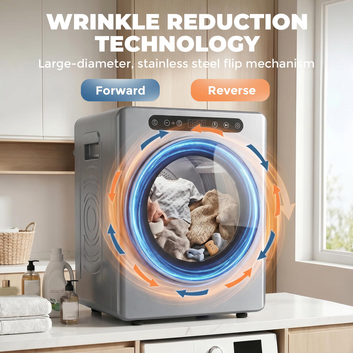 HOMCOM Vented Tumble Dryer 5kg Wet Laundry/3kg Dry Capacity 1000W Black
