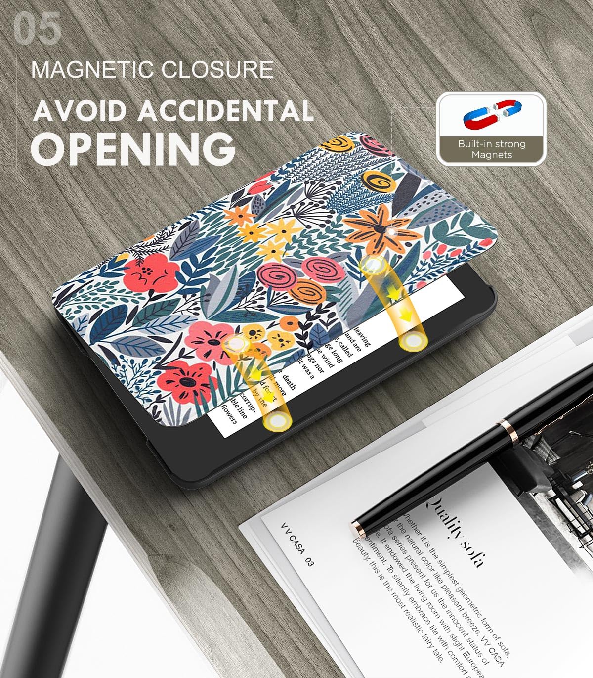 MoKo Case for 6" Amazon Kindle Basic 11th Gen 2024/2022, Matcha