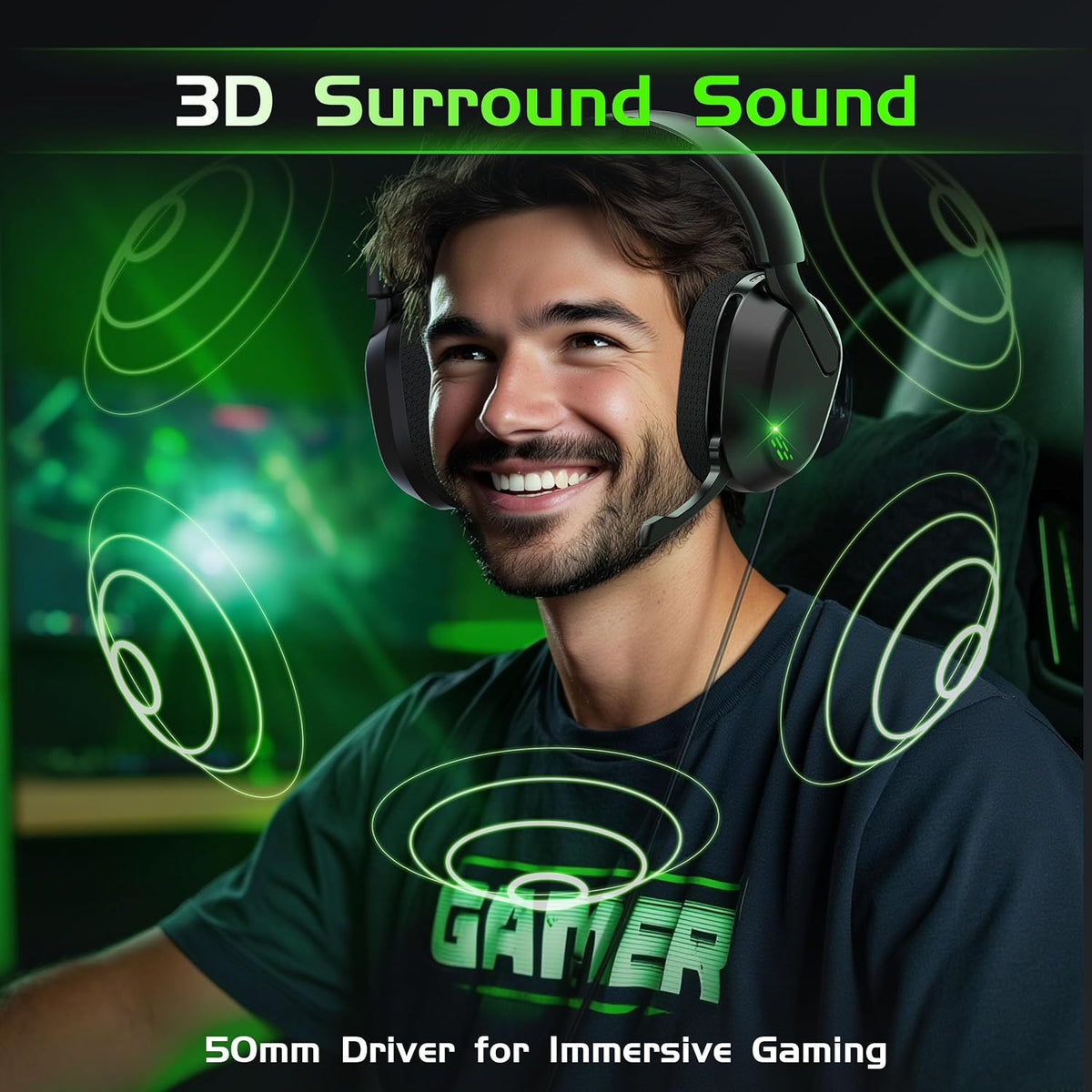 Gvyugke Gaming Headset Wireless for Xbox Series X|S, Xbox One, PS5, PC, Mac