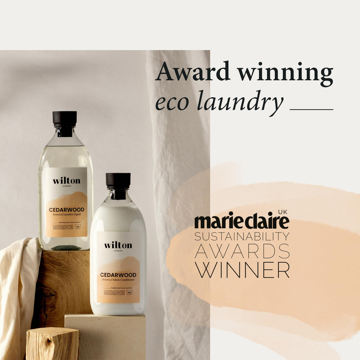 Wilton London Eco Friendly Lavender Laundry Liquid 30 Washes - Non-Bio - Plant-based & Biodegradable Laundry Detergent - Packed with Essential Oils - Made in UK - 1 Litre