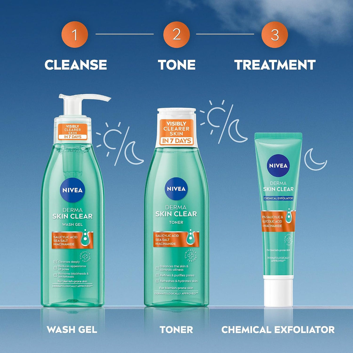 NIVEA Derma Skin Clear Wash Gel, 150ml