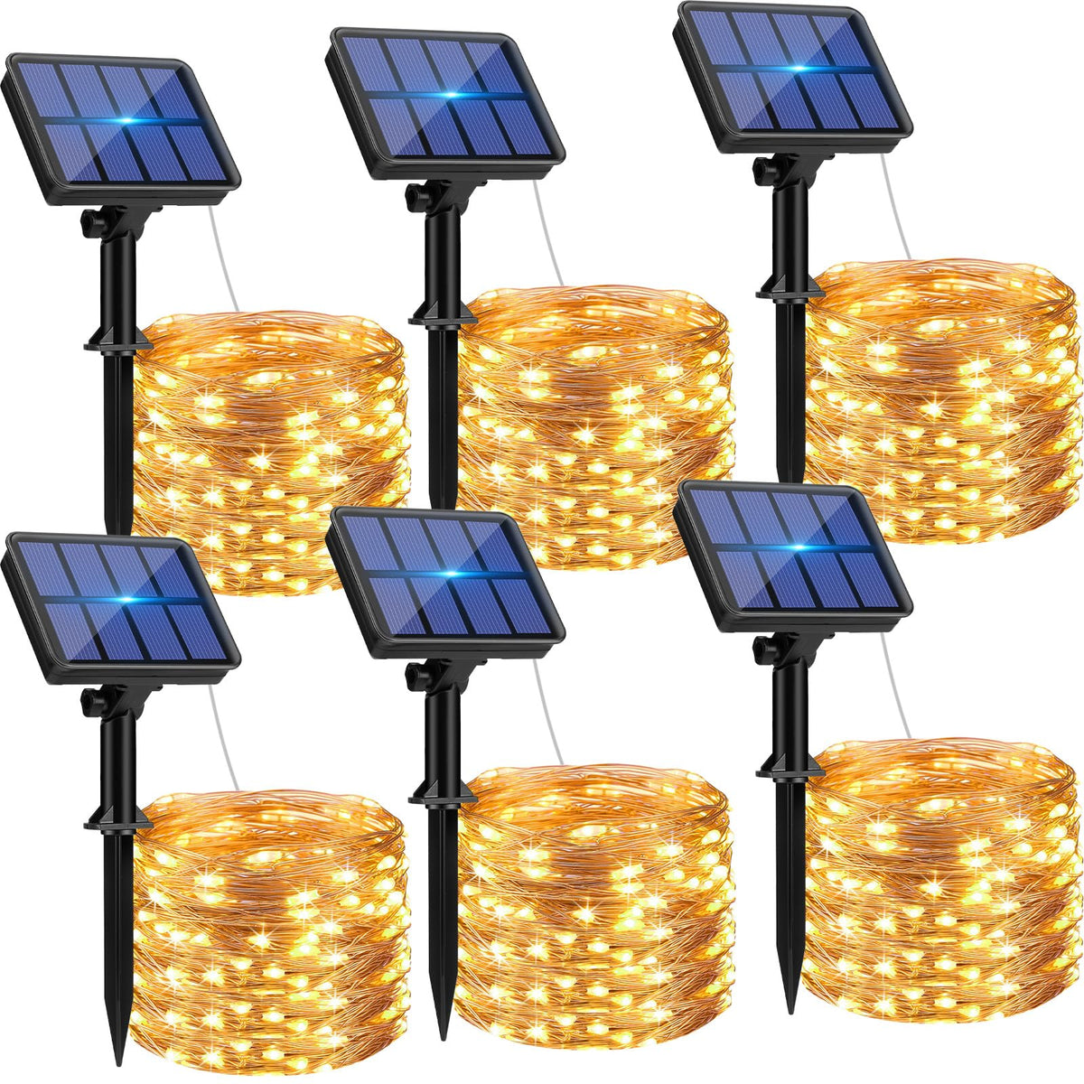 btfarm 2 Pack Solar String Lights Outdoor Garden, 15M/50FT 150 LED