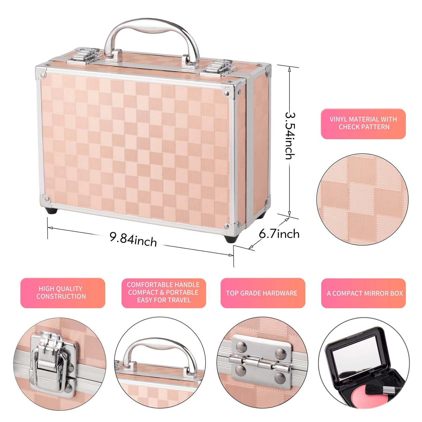 Hot Sugar Girls Makeup Set, Complete Starter Cosmetics Kit with Eye Shadow, Lip Balm, Blush, Lip Gloss, Brushes, Eye Pencils and Mirror (Mermaid)