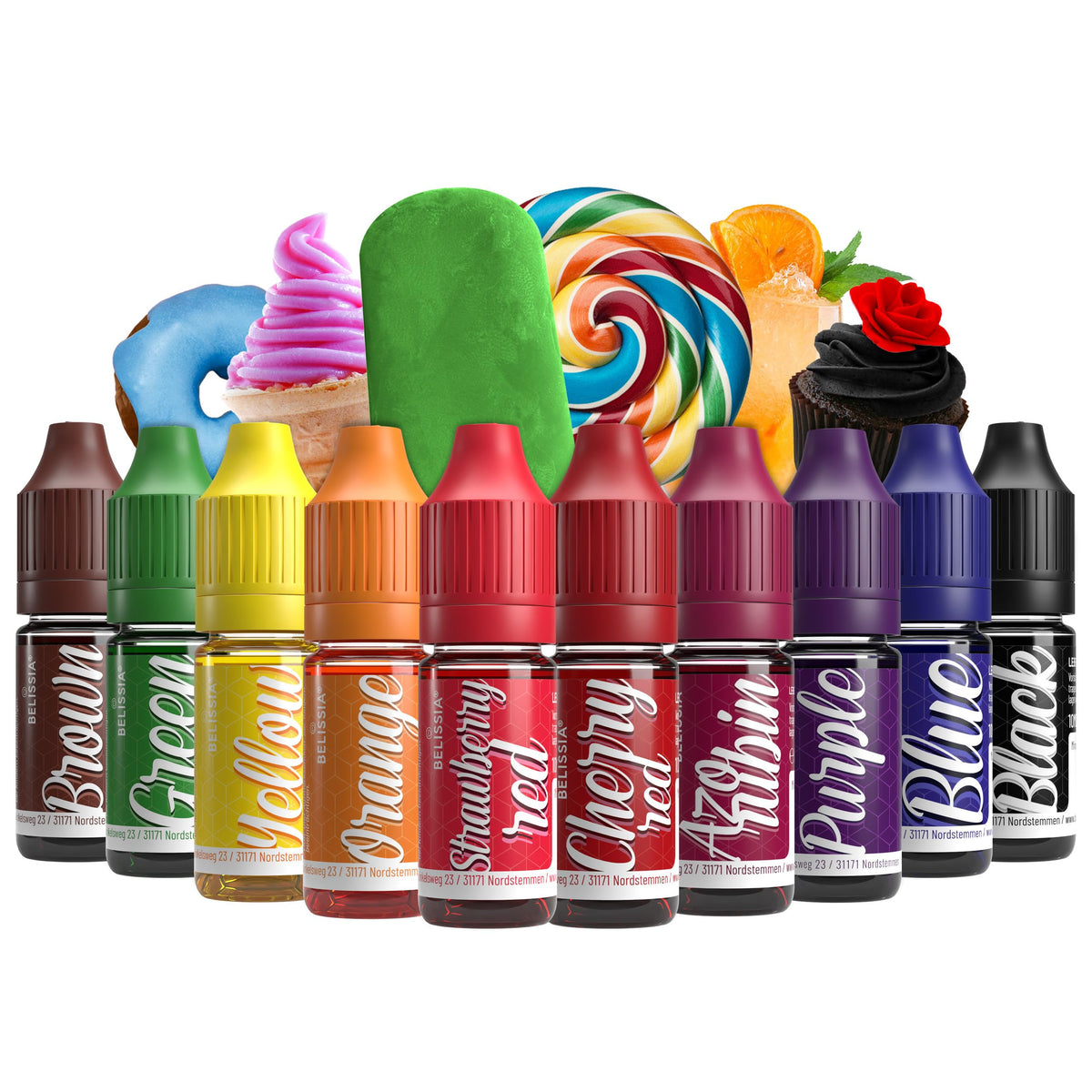Belissia Liquid Food Colouring Rosa 10ml for Cooking and Baking