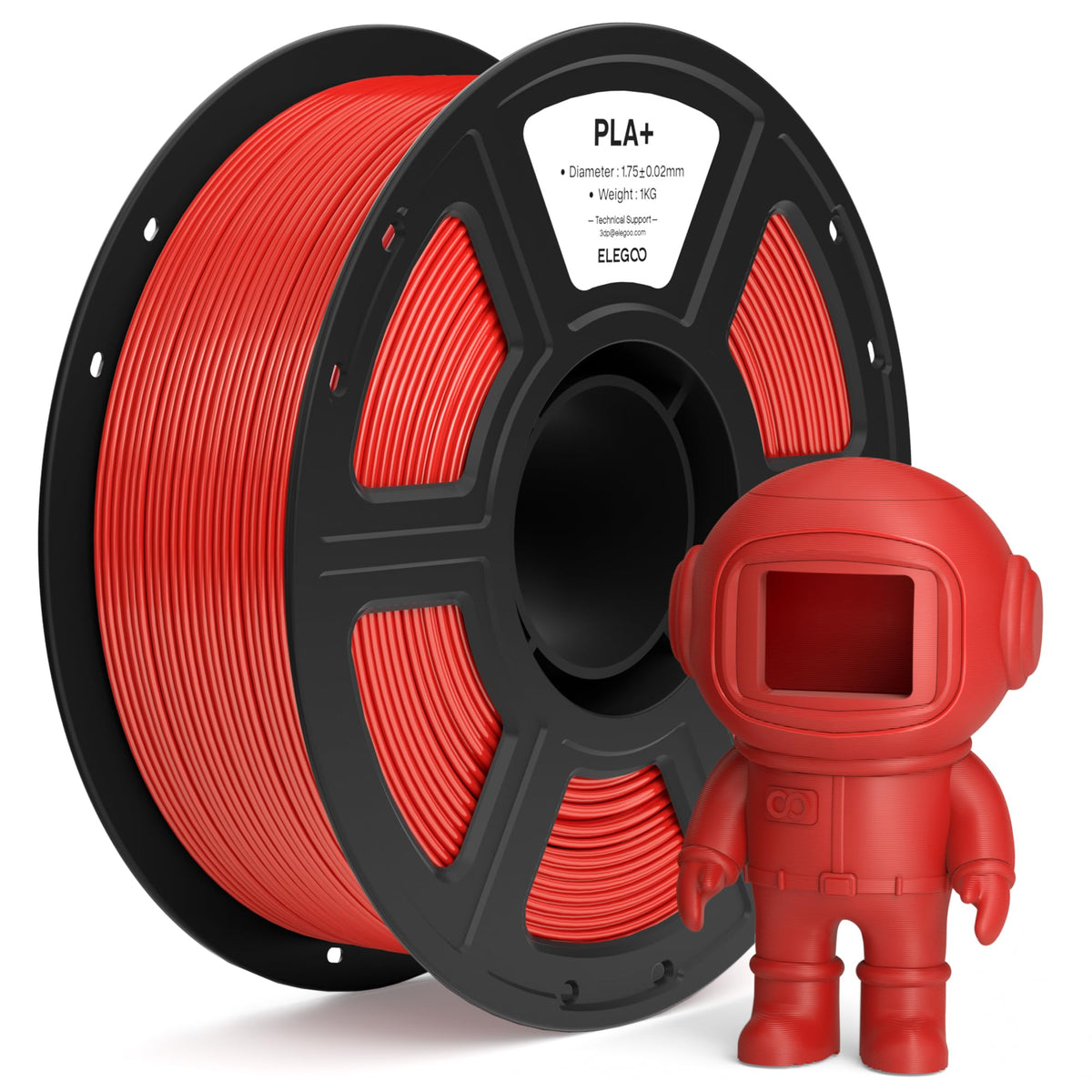ELEGOO PLA+ 3D Printer Filament 1.75mm Pink 1KG