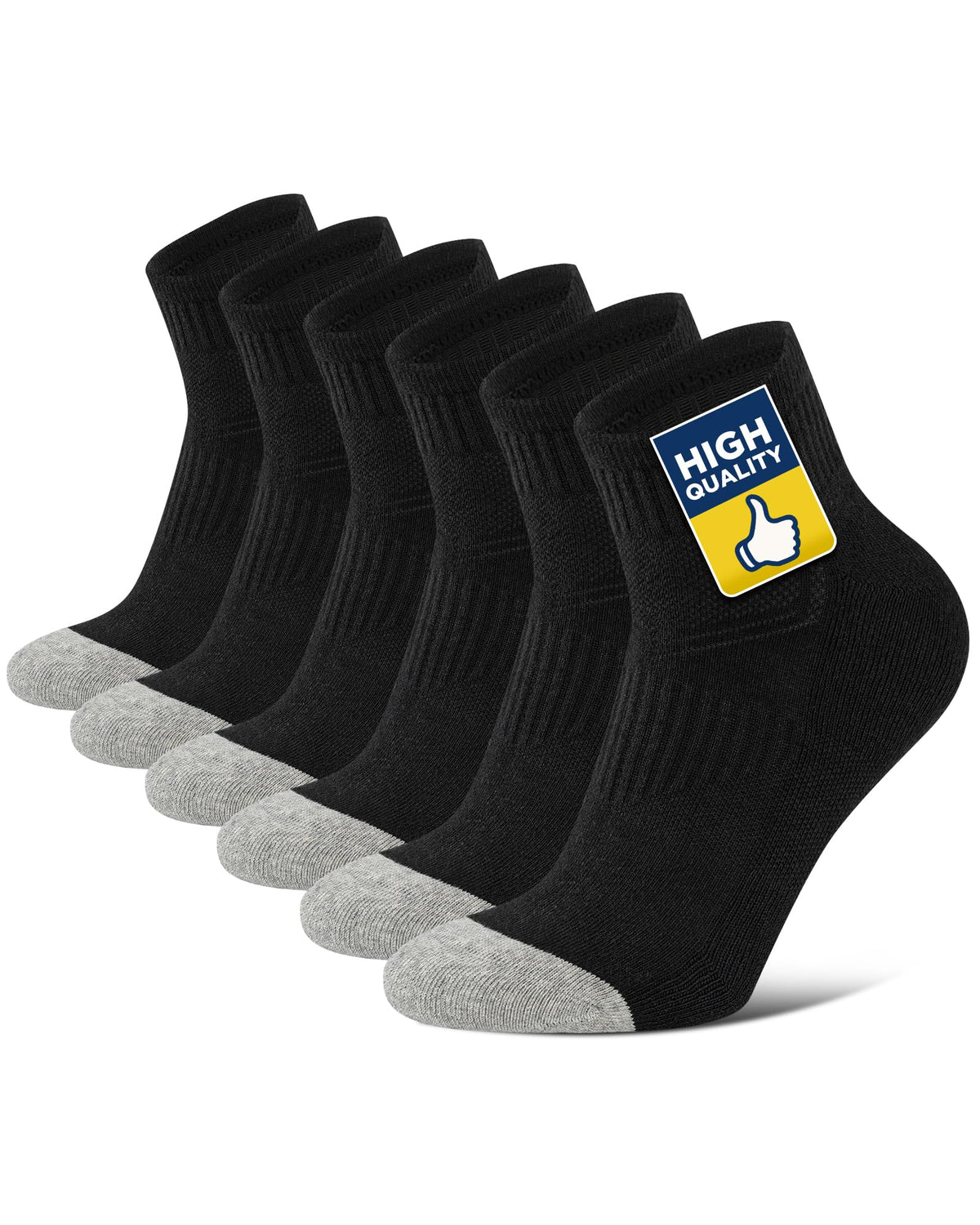 Niofind Quarter Sports Socks for Men & Women, Cotton and Cushioned