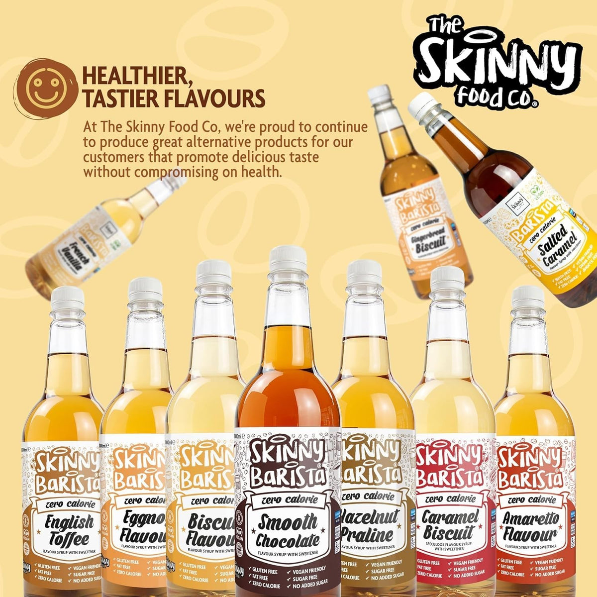 Skinny Food Co Butterscotch Syrup Zero Calorie 1L - Sugar Free Coffee Syrup