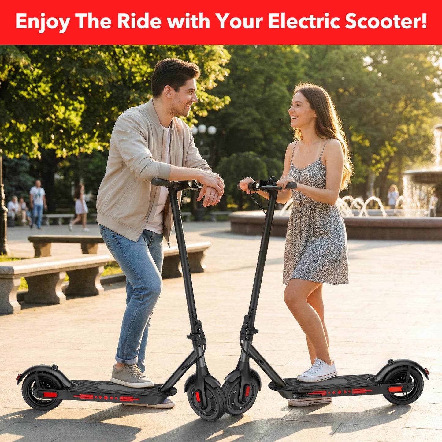 Zephyride V8 Electric Scooter — 350W, 25 km/h, 28-35 km Range, Smart App | UL-2272 Certified
