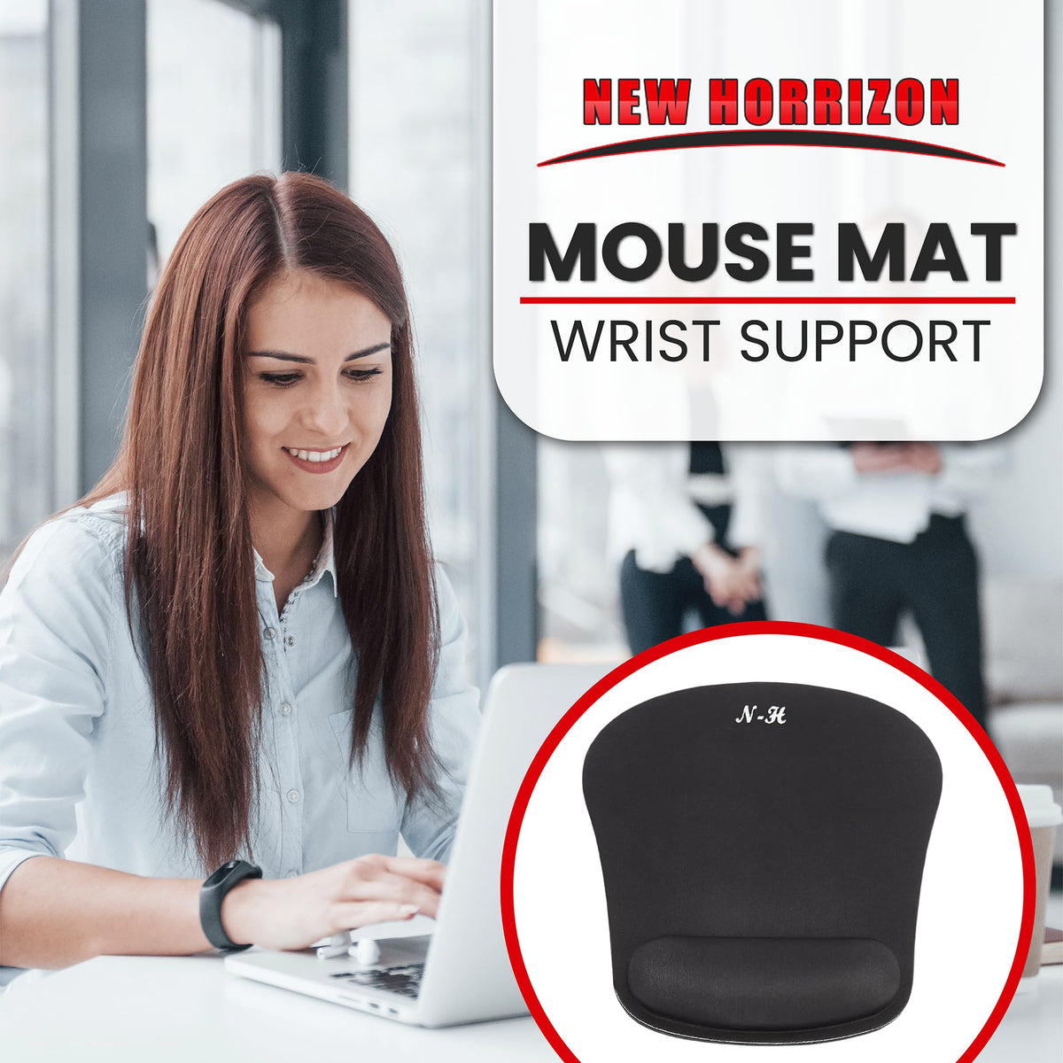 Mouse Mat ANTI-SLIP COMFORT MOUSE PAD MAT WITH GEL FOAM REST WRIST SUPPORT FOR PC LAPTOP (Blue, Regular)