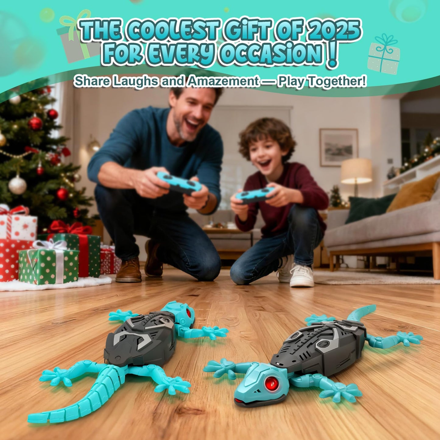 Wall Crawler Gecko, Remote Control Charging Gecko, 360 ° Rotation Lizard Remote Control Toy, Birthday Suitable for Boys and Girls, Boys Toys Age 4 (Blue)