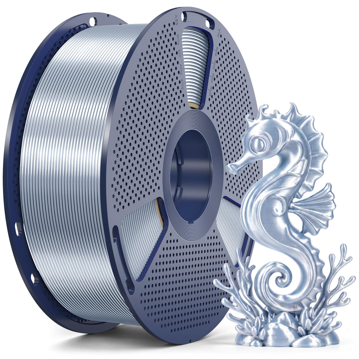 SUNLU 4KG Silk 2.0 PLA Filament 1.75, Gold+Silver+Titanium Steel+Copper Red