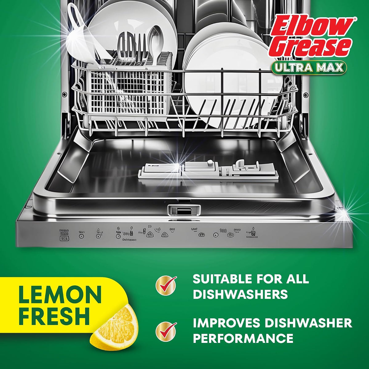Elbow Grease Ultra Max Dishwasher Cleaner (Lemon, 250ml)