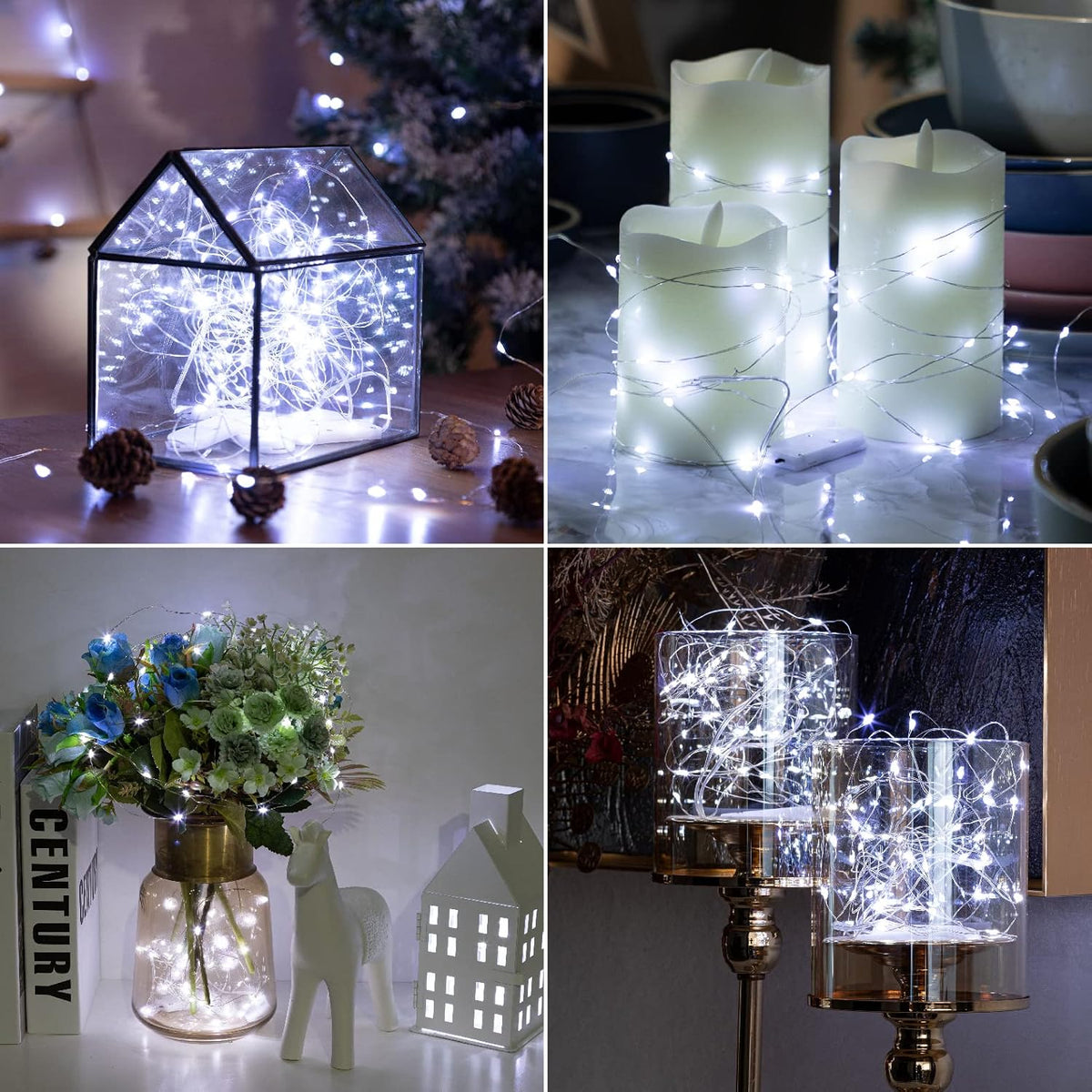HXWEIYE 3 Pack USB Rechargeable Fairy Lights, 7ft 20 LED, 8 Modes & Timer