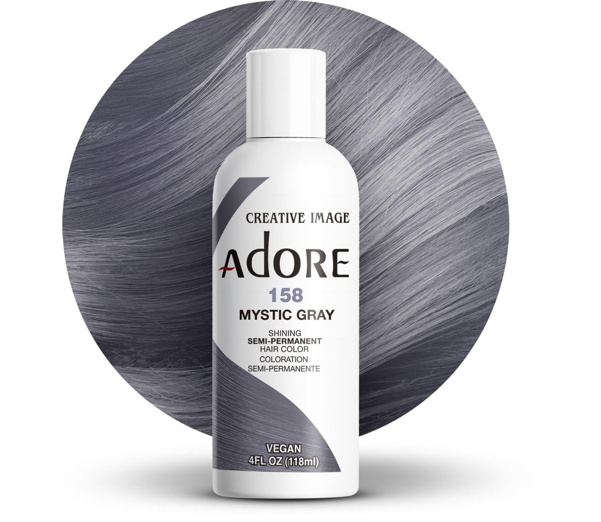 Adore Shining Semi Permanent Hair Colour 121 Jet Black – Vibrant Black Hair Dye, Vegan & Cruelty-Free, Ammonia, Peroxide & Alcohol Free