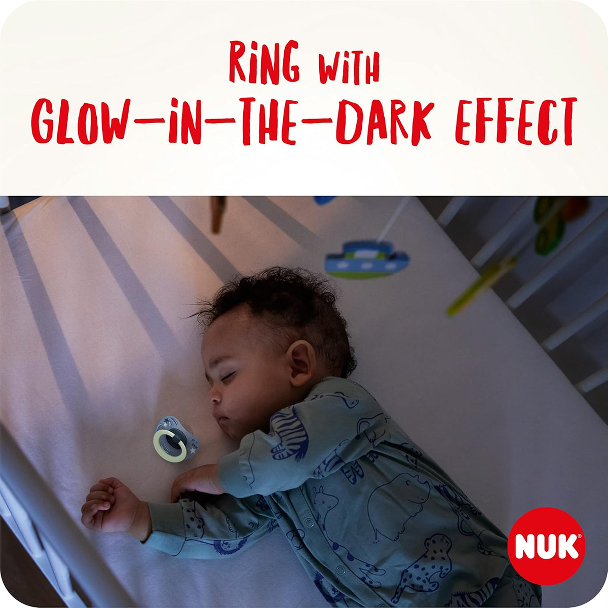 NUK Signature Day & Night Baby Dummy | 6-18 months | Soothes 95% of Babies | Heart-Shaped BPA-Free Silicone Soothers | Glow-in-the-Dark | Hearts | 4 Count