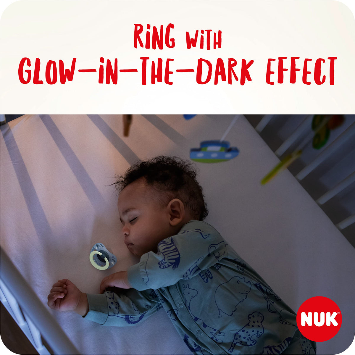 NUK Signature Day & Night Baby Dummy | 6-18 months | Soothes 95% of Babies | Heart-Shaped BPA-Free Silicone Soothers | Glow-in-the-Dark | Hearts | 4 Count