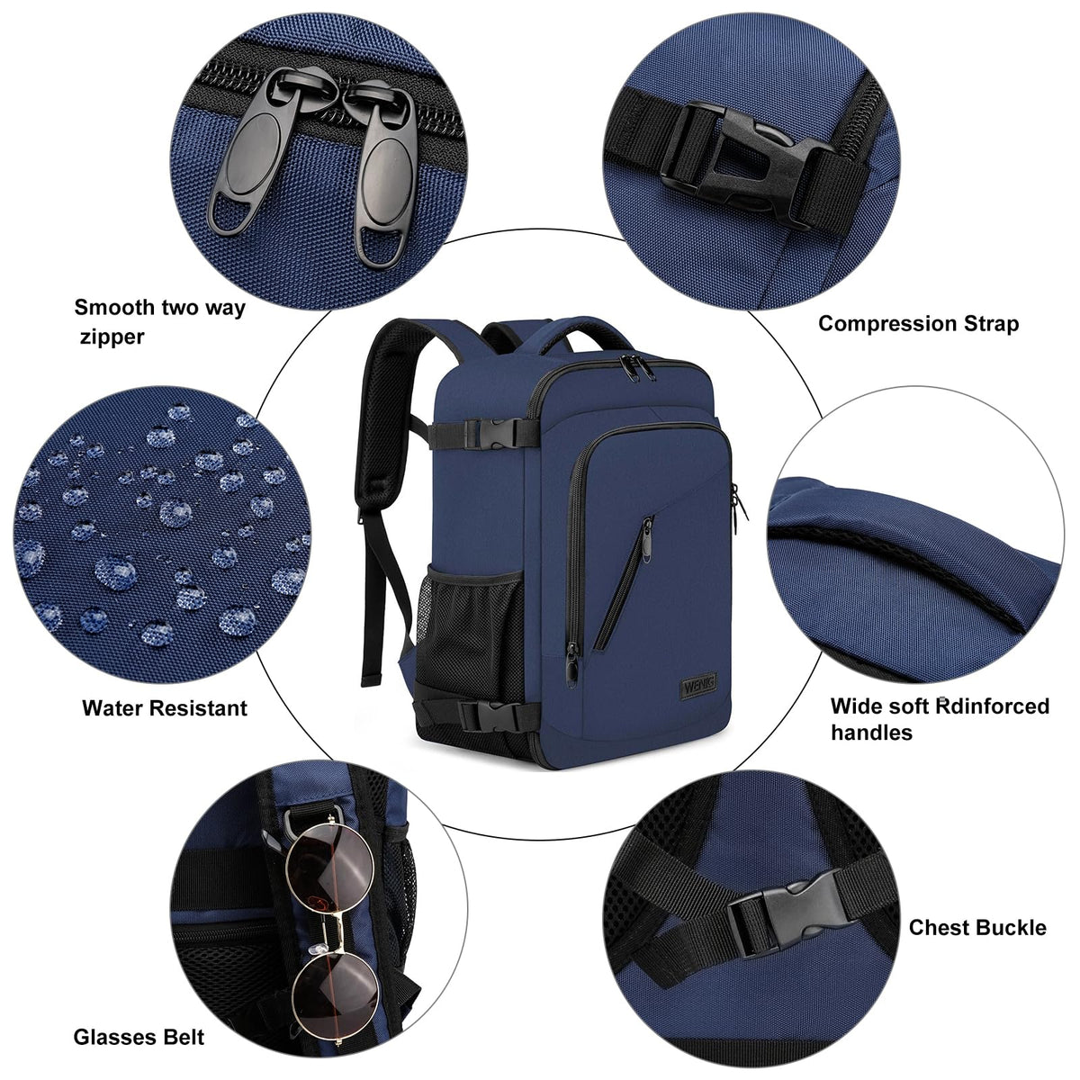 Ryanair Cabin Bags 40x30x20 Underseat 24L Small Travel Backpack Cabin Size