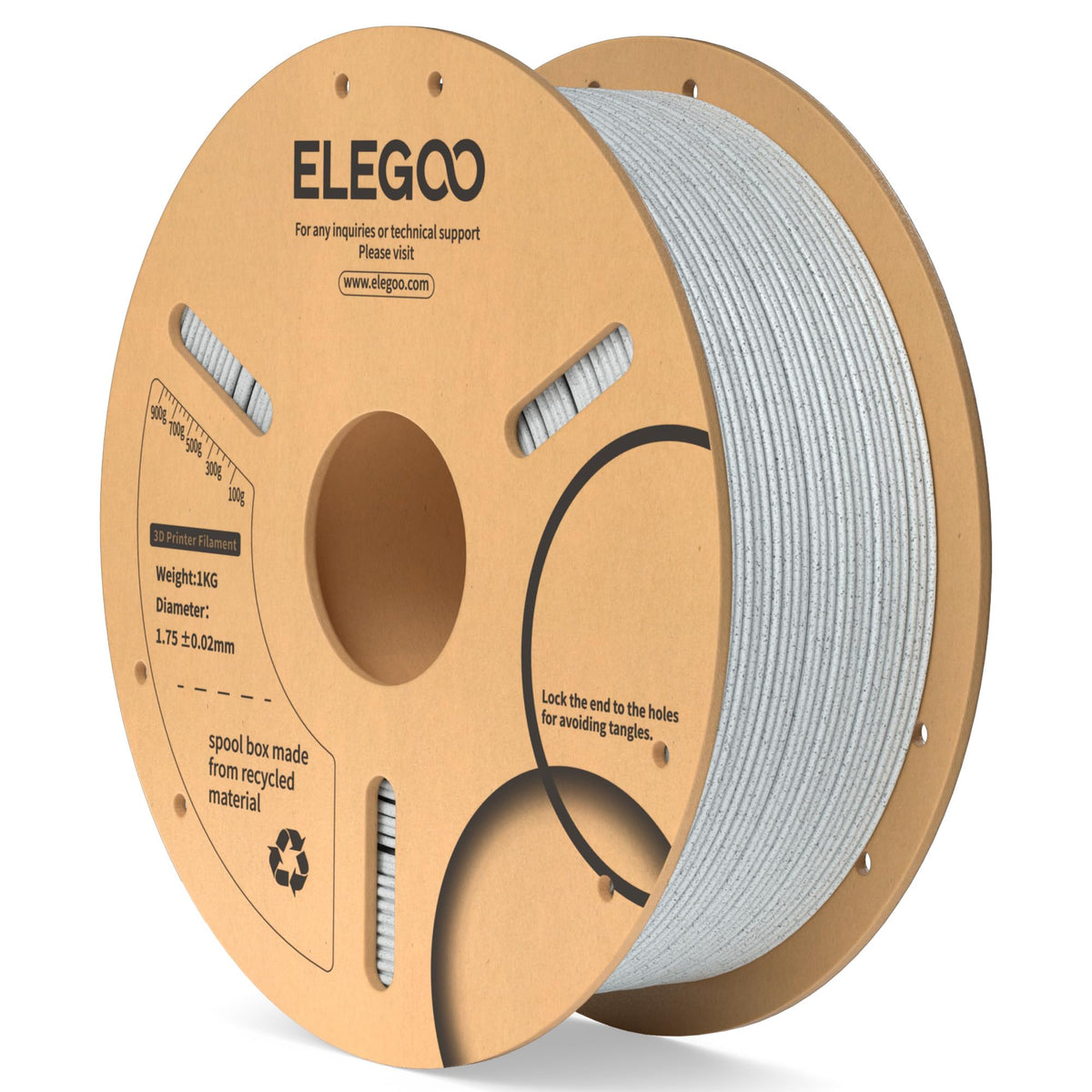 ELEGOO PLA Filament 1.75mm Black 1KG, 3D Filament Dimensional Accuracy +/- 0.02mm, 1kg Cardboard Spool(2.2lbs) 3D Printing Filament Fits for Most FDM 3D Printers