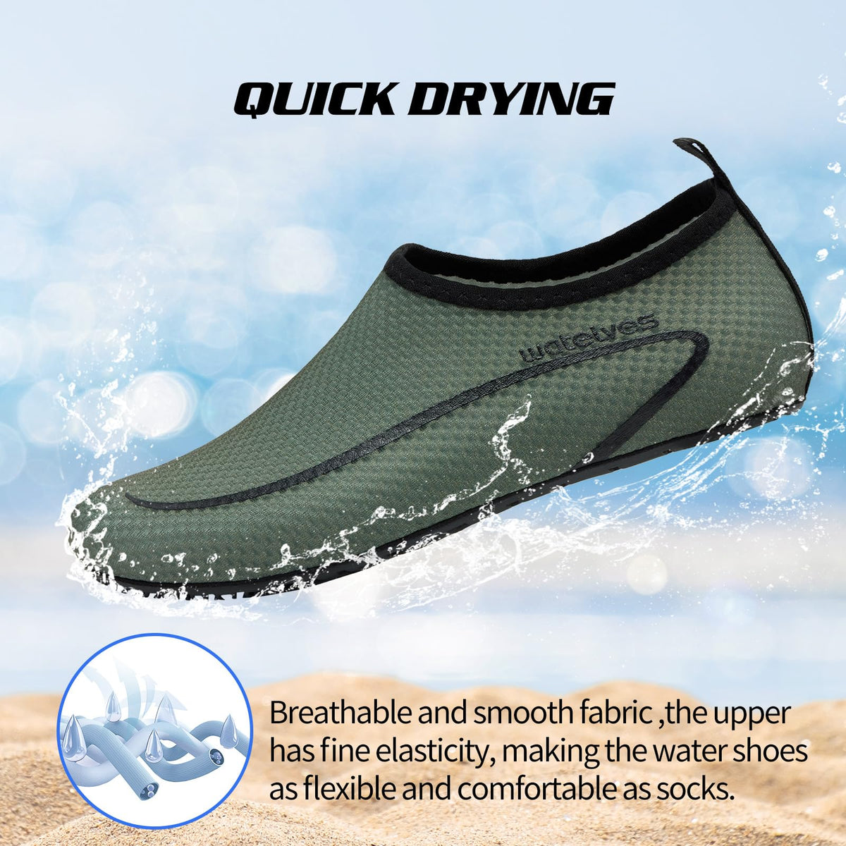 Swim Water Shoes Aqua Socks Barefoot for Sea Beach Swimming Shoes Pool Ladies Women Mens