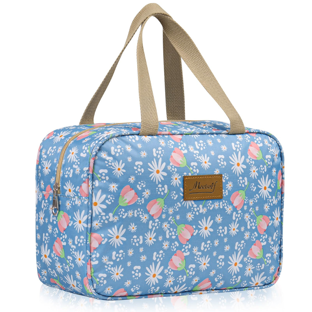 Aucuu Toiletry Bag, Large Full Size Toiletry Bag, Travel Hand-Held Make up Wash Bags, Portable Waterproof Toile-Try Kit, Bathroom Storage Case, Cosmetic Organizer for Travel, Camping for Women Girl