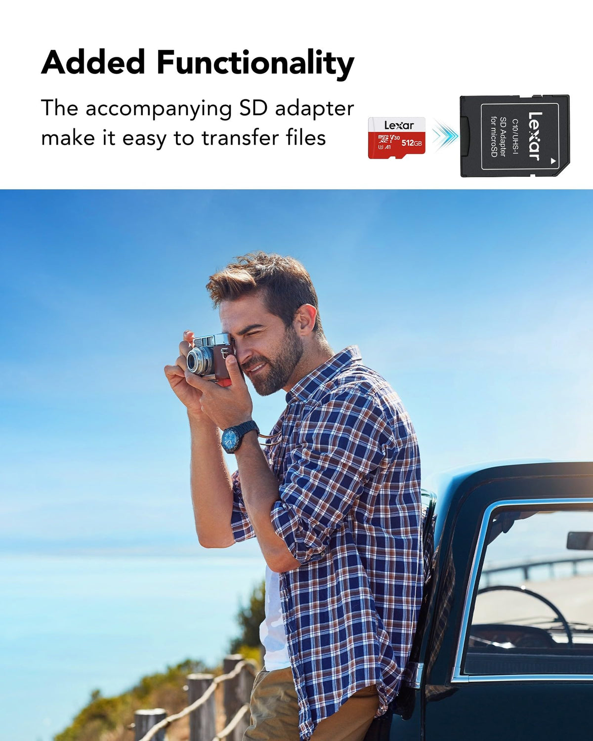 Lexar Micro SD Card 64GB E Series, Up to 100MB/s, microSDHC
