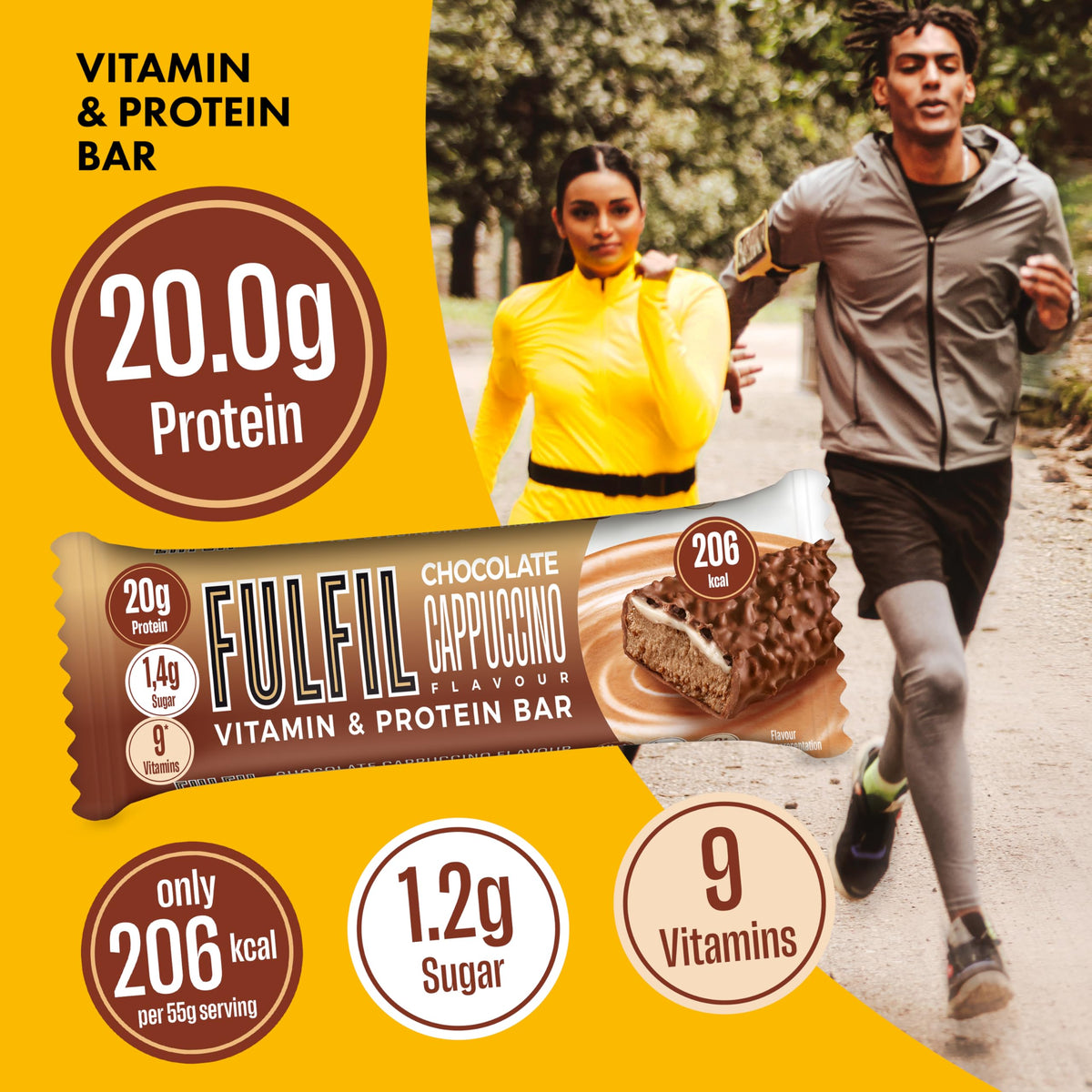 FULFIL Vitamin and Protein Bars, Chocolate Salted Caramel Flavour, 15 x 55g