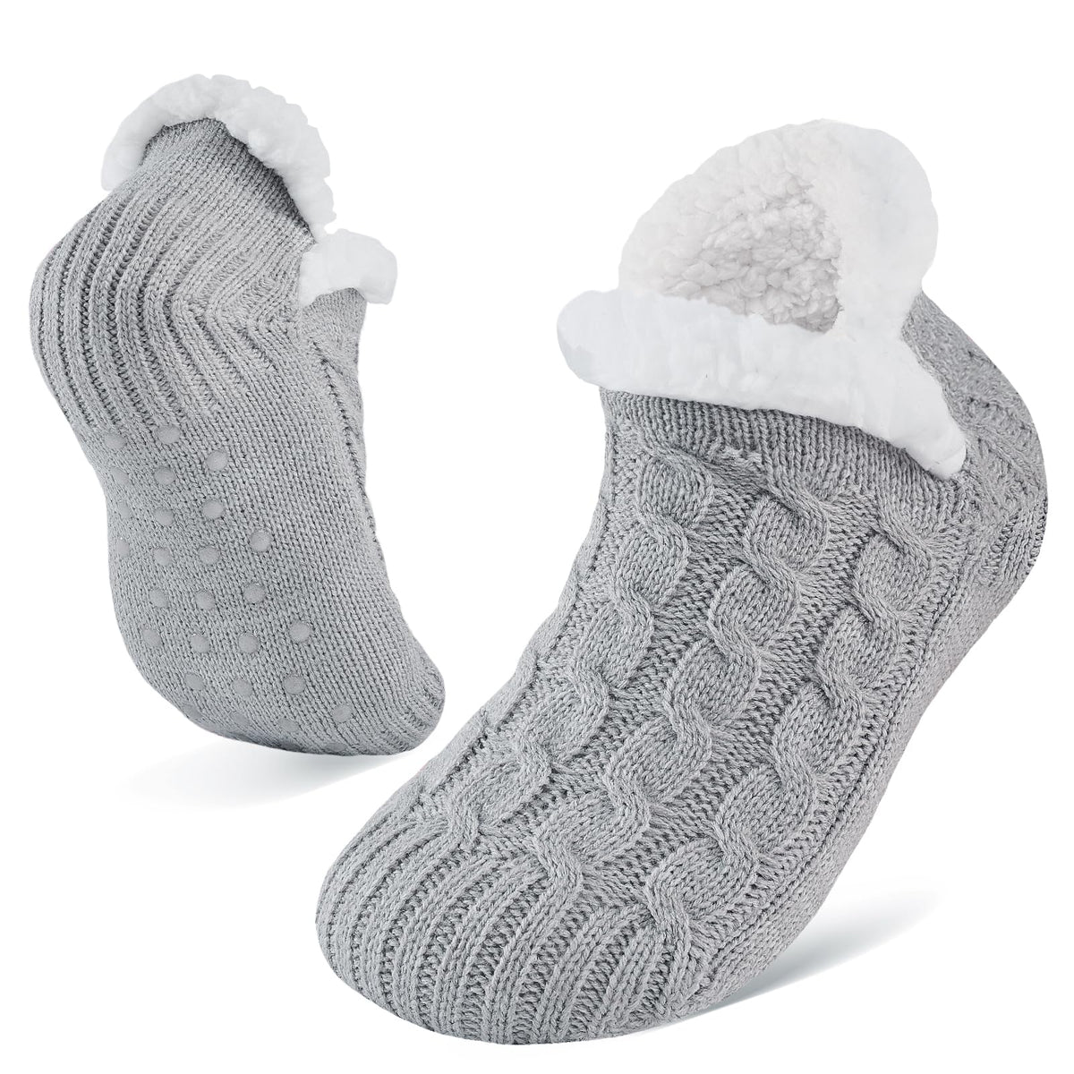 Niorasen Fluffy Slipper Socks Women Men, Winter Gift for Her, UK 4-9