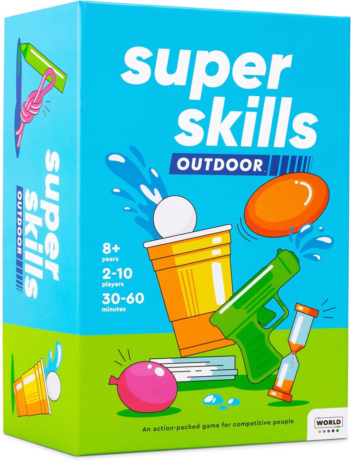 The World Game Super Skills Outdoor Garden Games for Kids 8 and up - Family Water Fun for Camping, Parties & Summer Play
