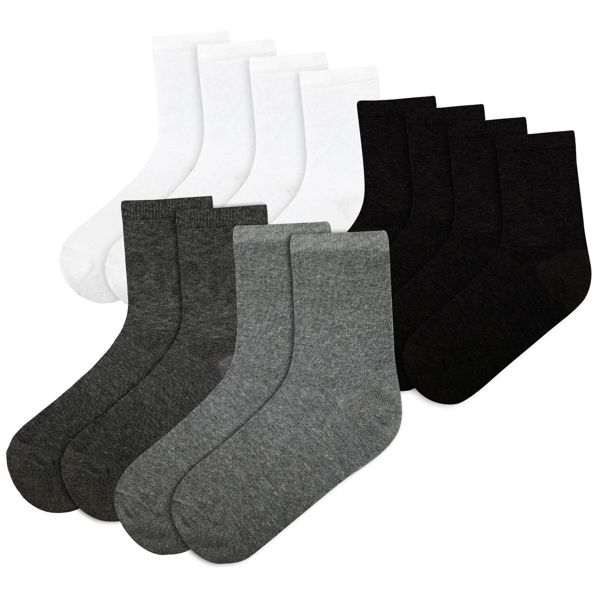A2Z 4 Kids Boys Girls Cotton Rich Plain Ankle School Socks 6 Pack Age 2-14