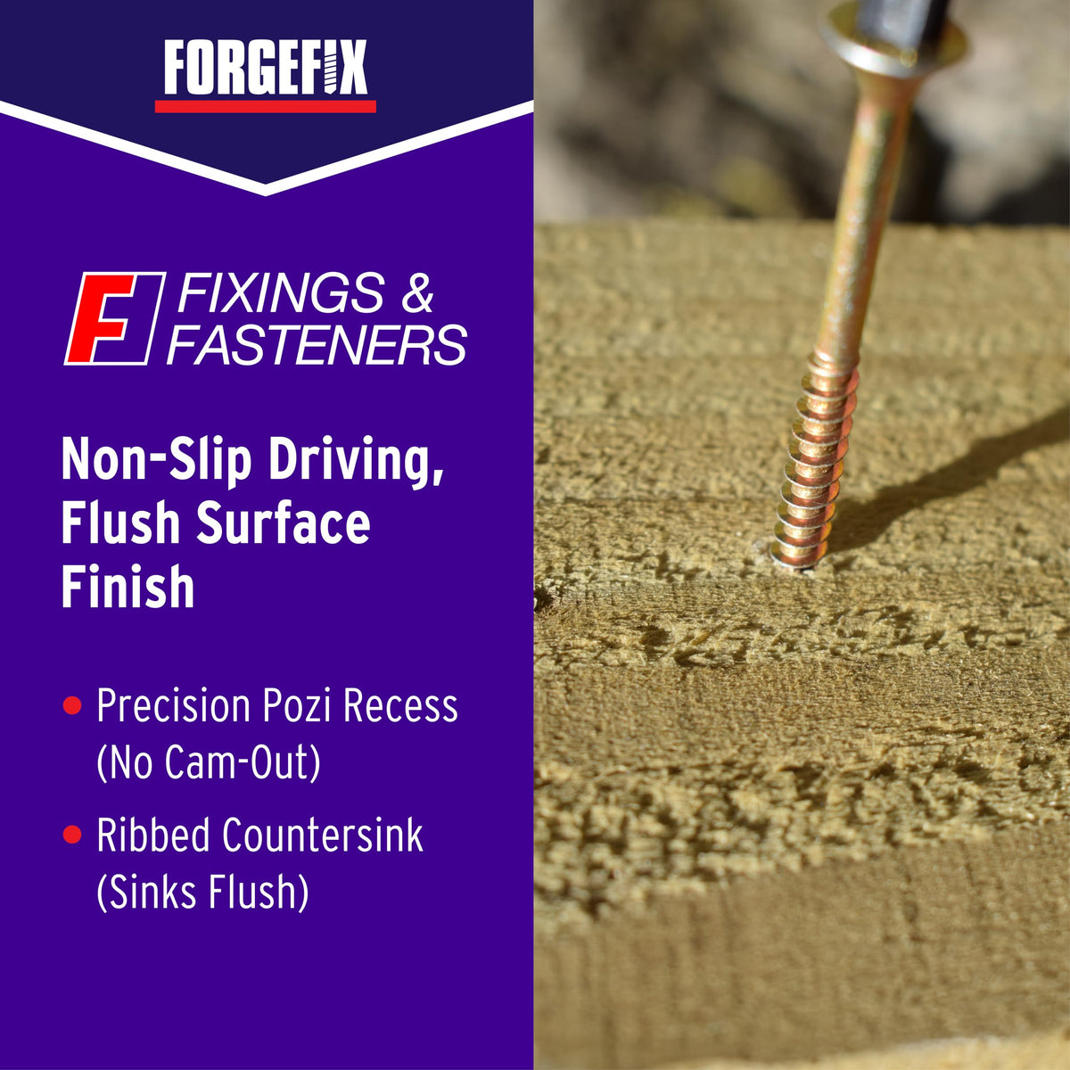 ForgeFix Multi-Purpose Single Thread Screws | 3.5 x 40mm | Zinc | Box 200