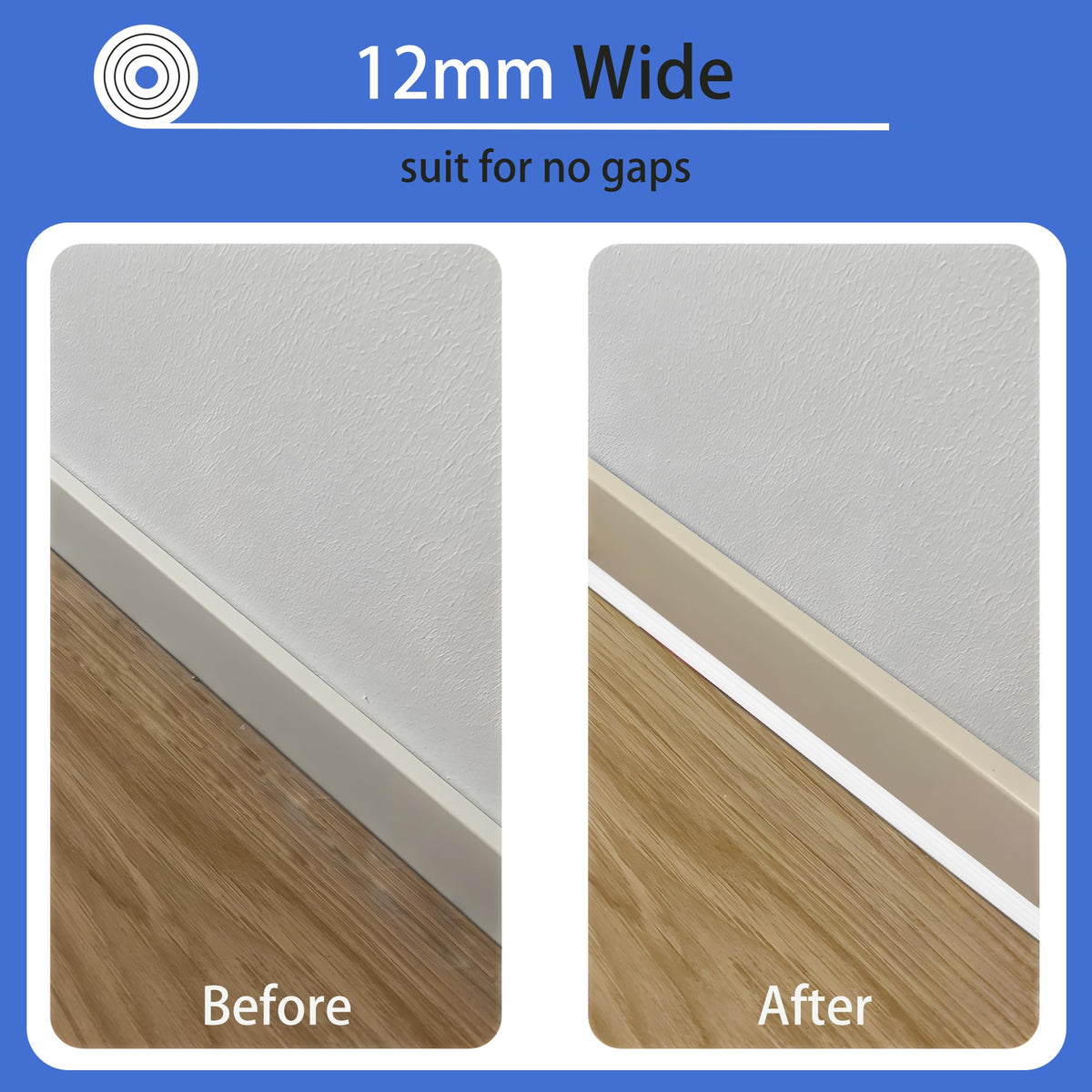 Zayejod PVC Quadrant Trim Flexible Laminate Beading Self Adhesive White