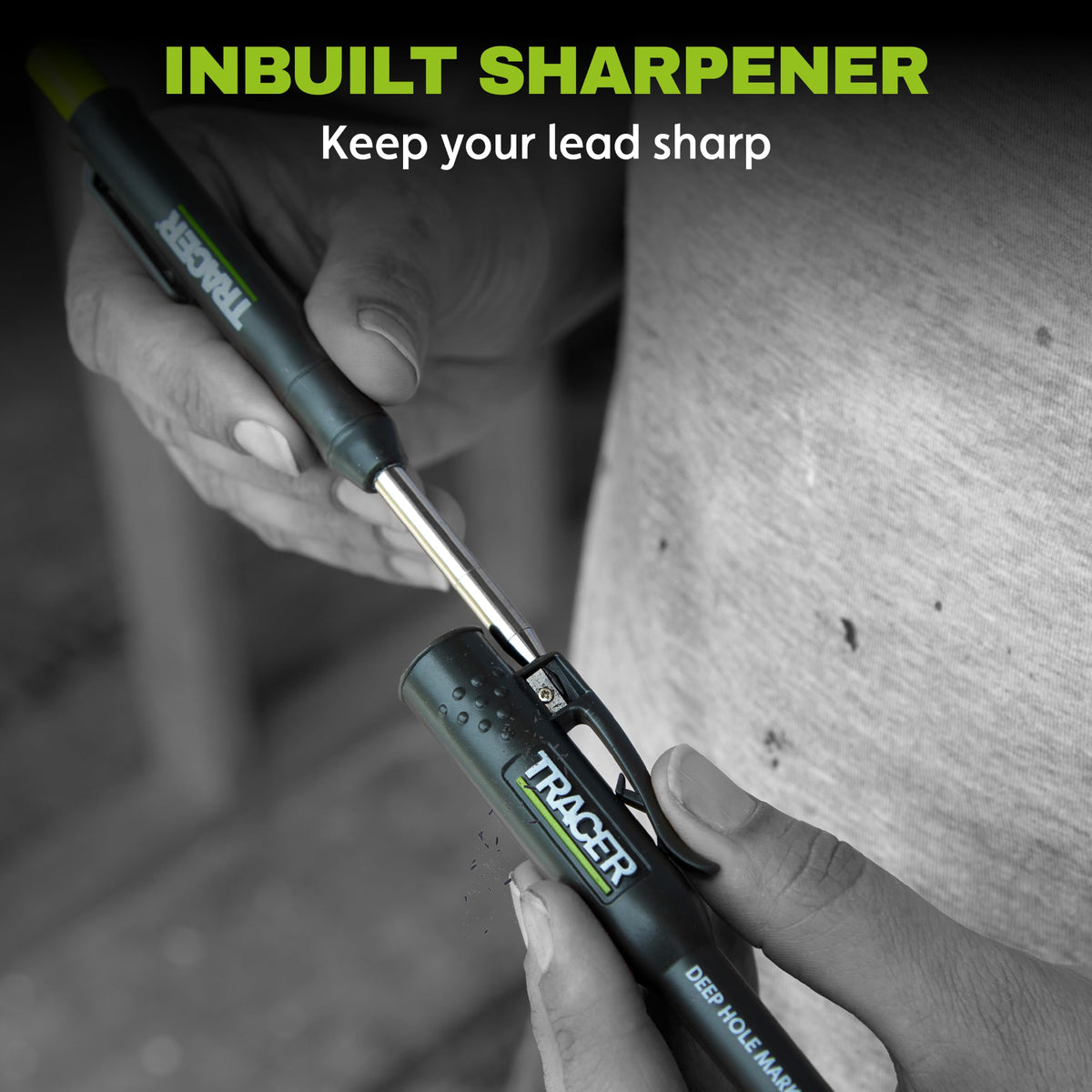 Tracer Deep Hole Carpenter Pencil | Work Pencil, Holster & Sharpener