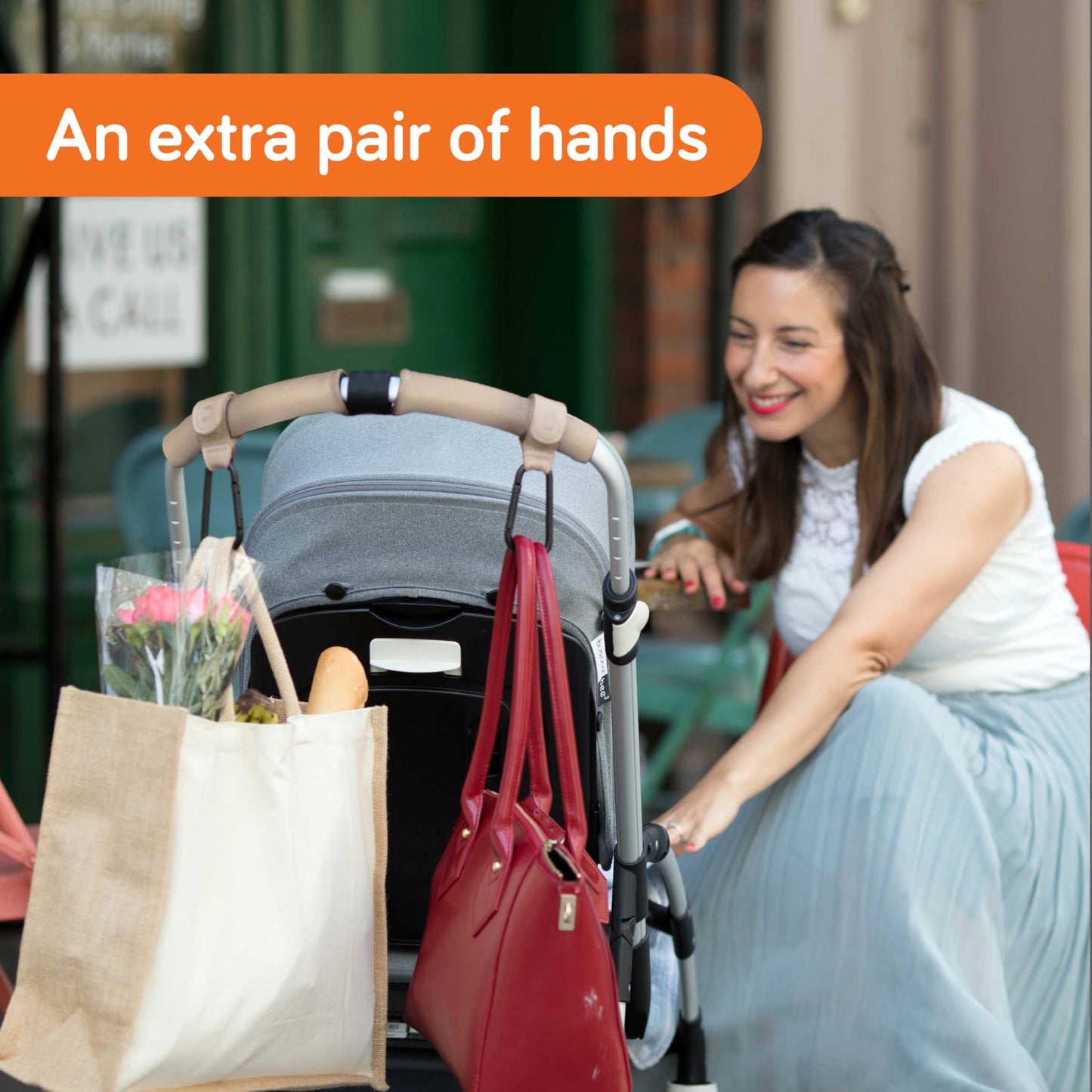 Baby Uma Buggy Clips - 2022 Double-Platinum Winning Pram Clips, Universal Pram Accessories, 5 kg Weight Capacity & Non-Slip, Baby Travel Essentials