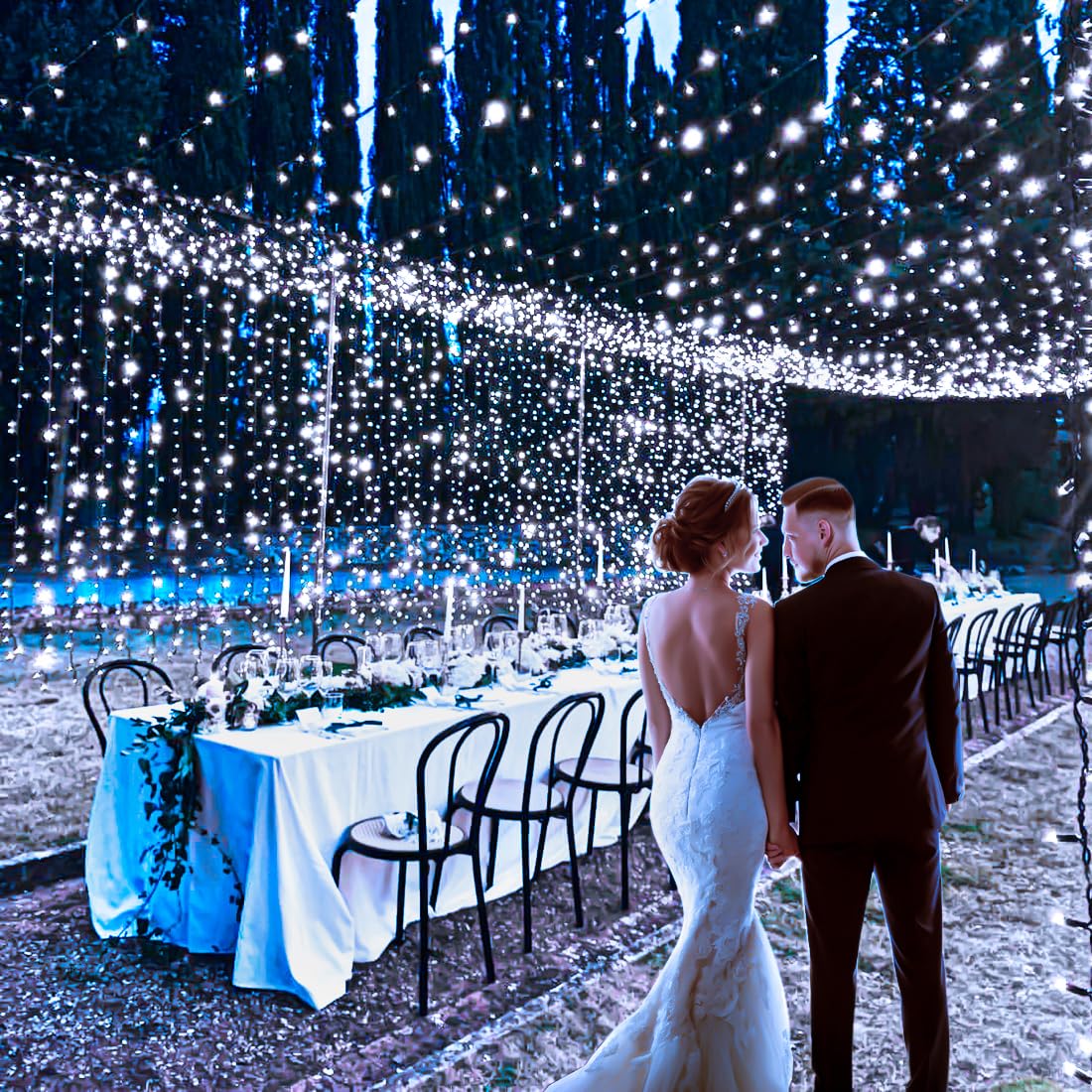 Ollny Smart Outdoor Fairy Lights, 20m 200 LEDs, RGB+W, App Control