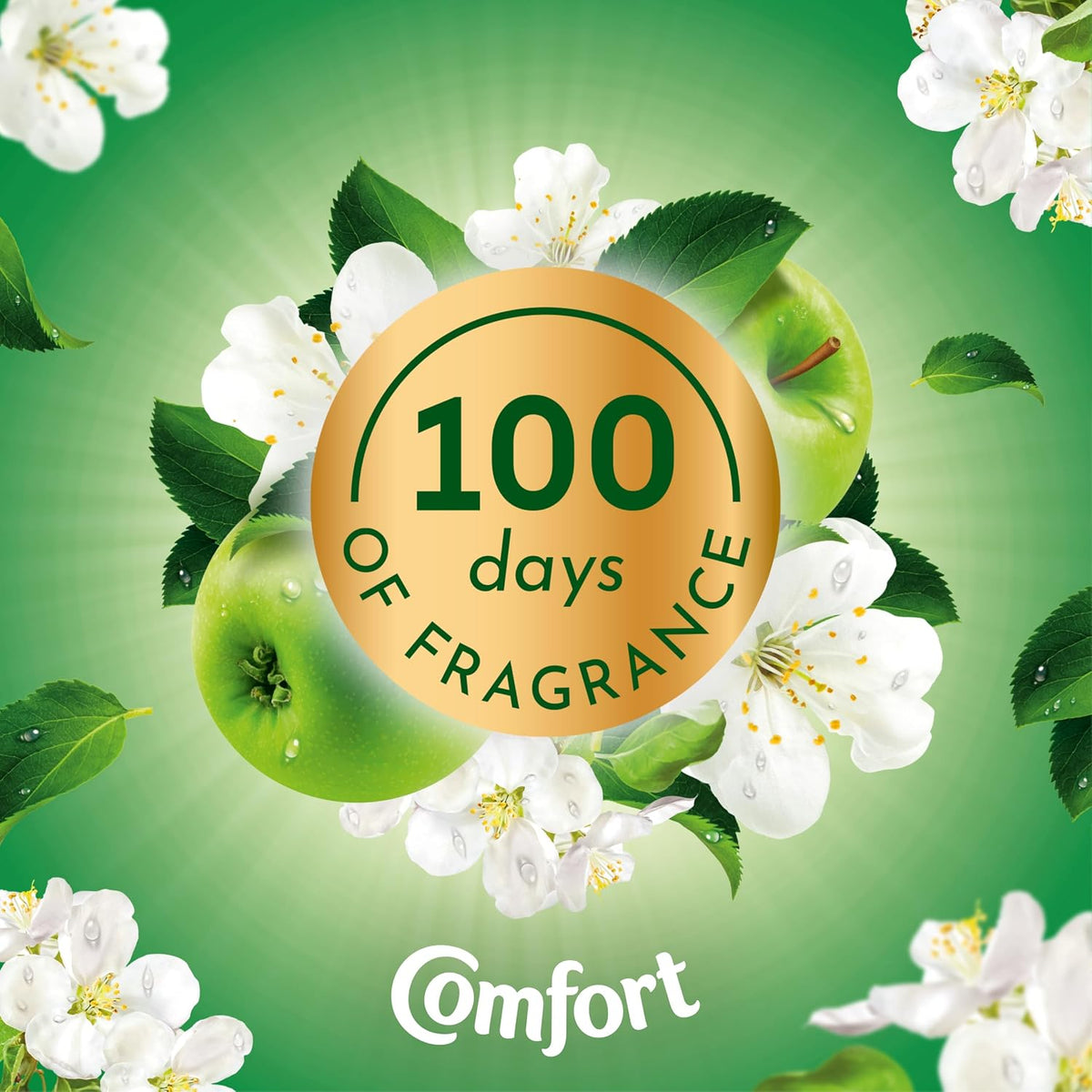 Comfort Perfume Creations Apple Blossom Fabric Conditioner Softener with Motion-Activated Fragrance Technology 100 Days of Freshness 48 washes (1.44 L)