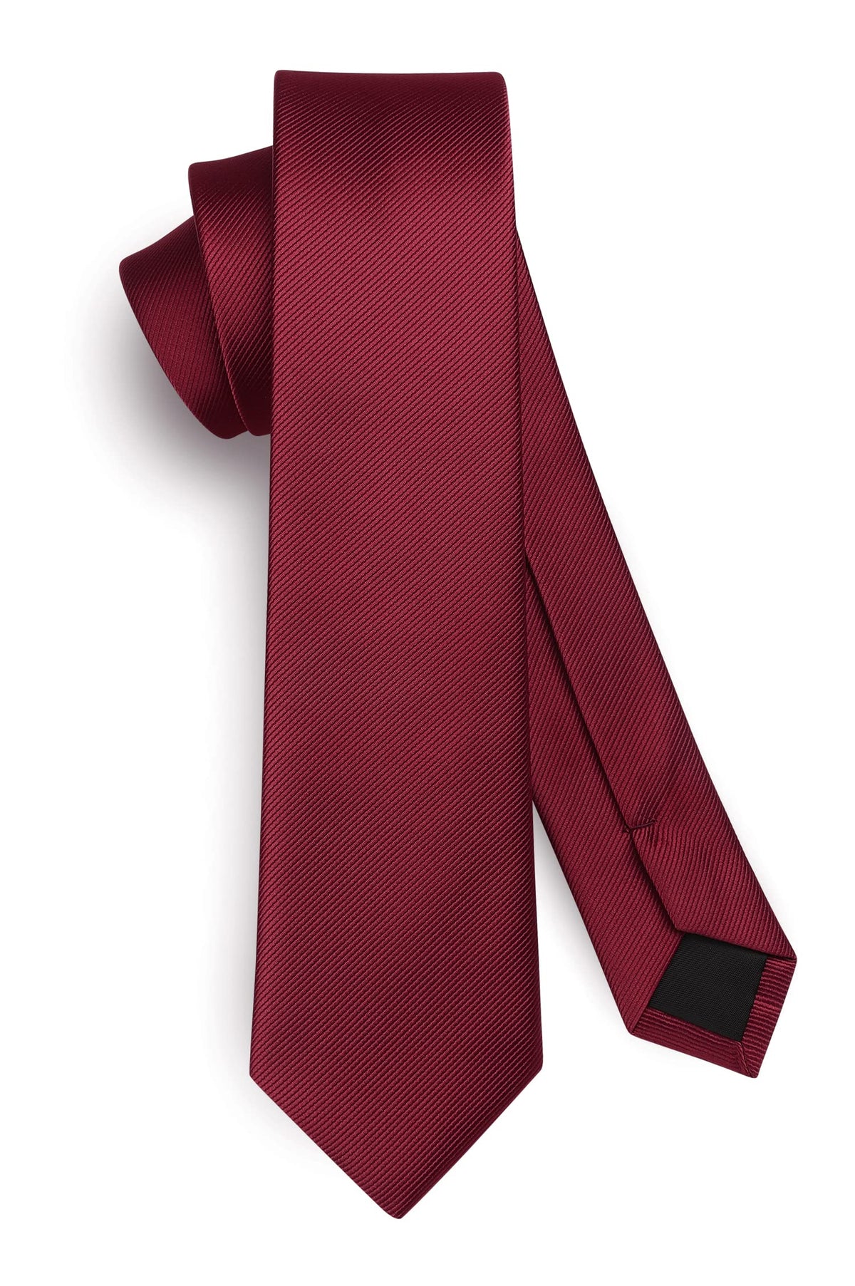 HISDERN Skinny Tie Solid Color 6cm Slim Ties for Men Wedding Classic Formal Business Necktie