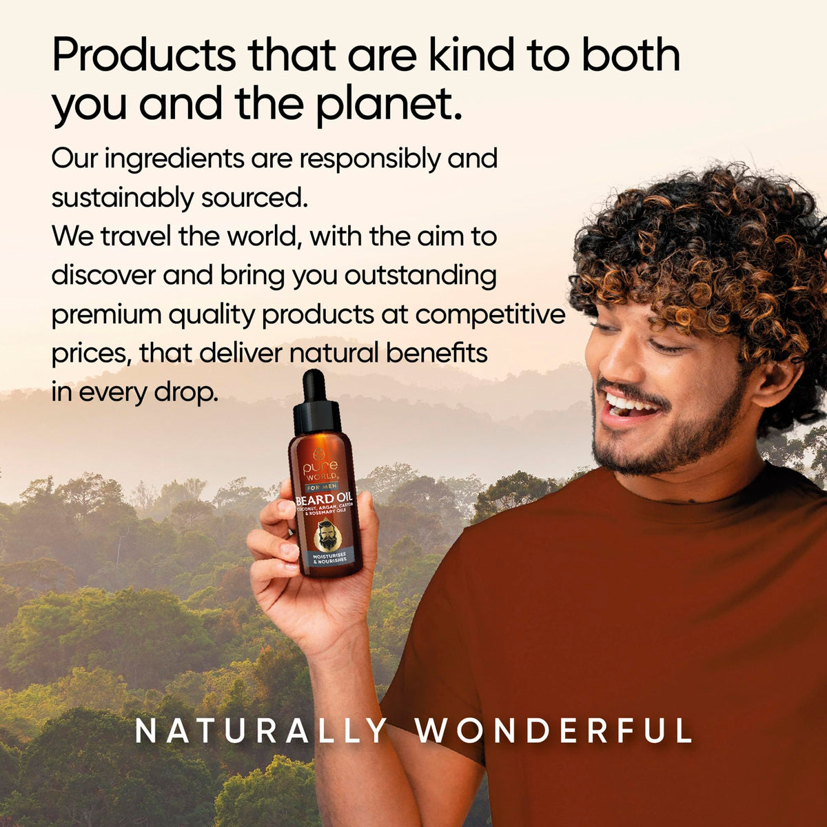 Pure World Natural Castor Oil 250ML Cold & Freshly Pressed 100% Pure and Undiluted Hexane Free Nourish Your Skin and Hair Eyebrows, Nails, Beard, Hair, Eyelash Growth Food Grade