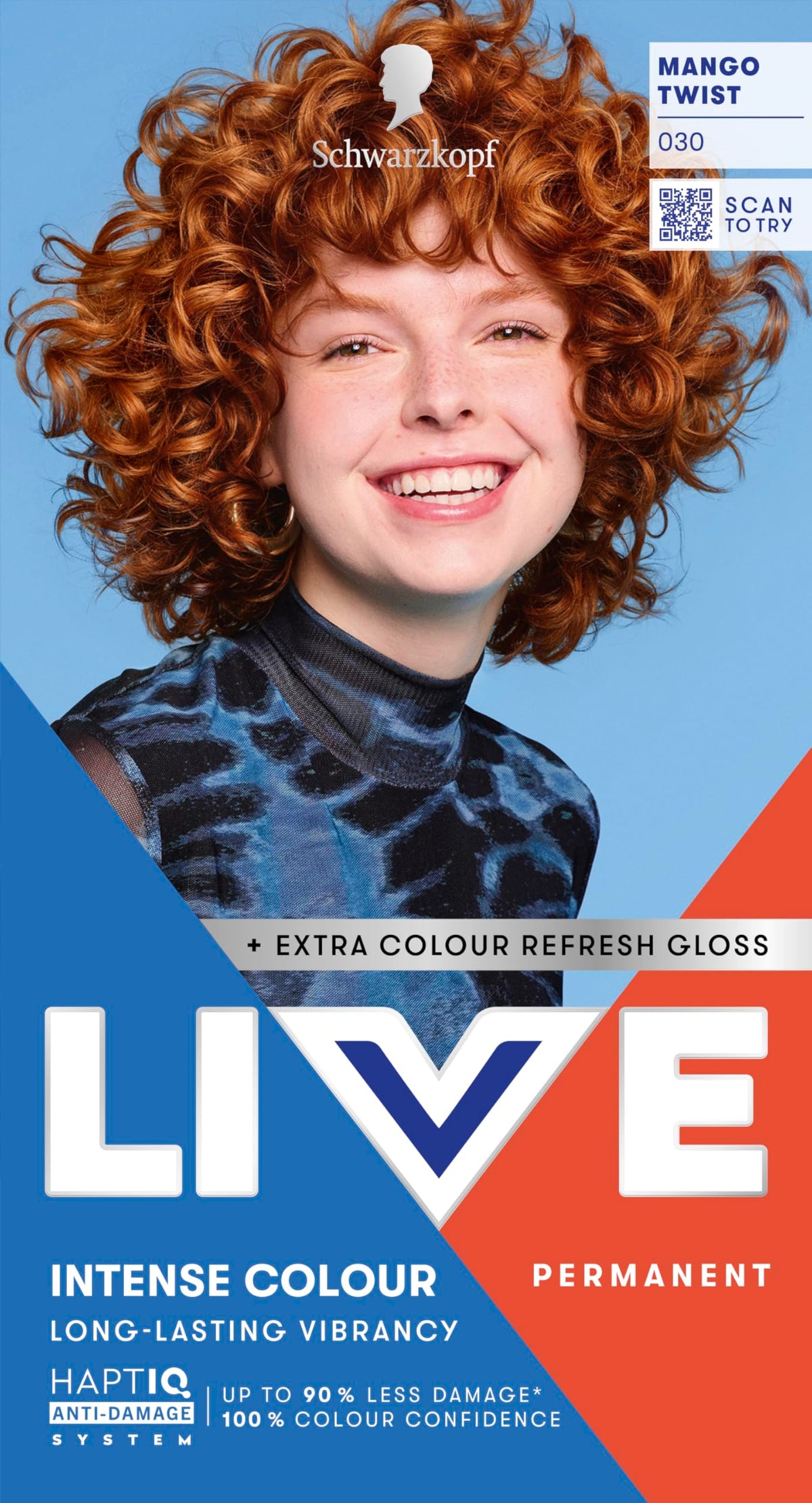 Schwarzkopf LIVE Intense Colour Hair Dye, 099 Deep Black