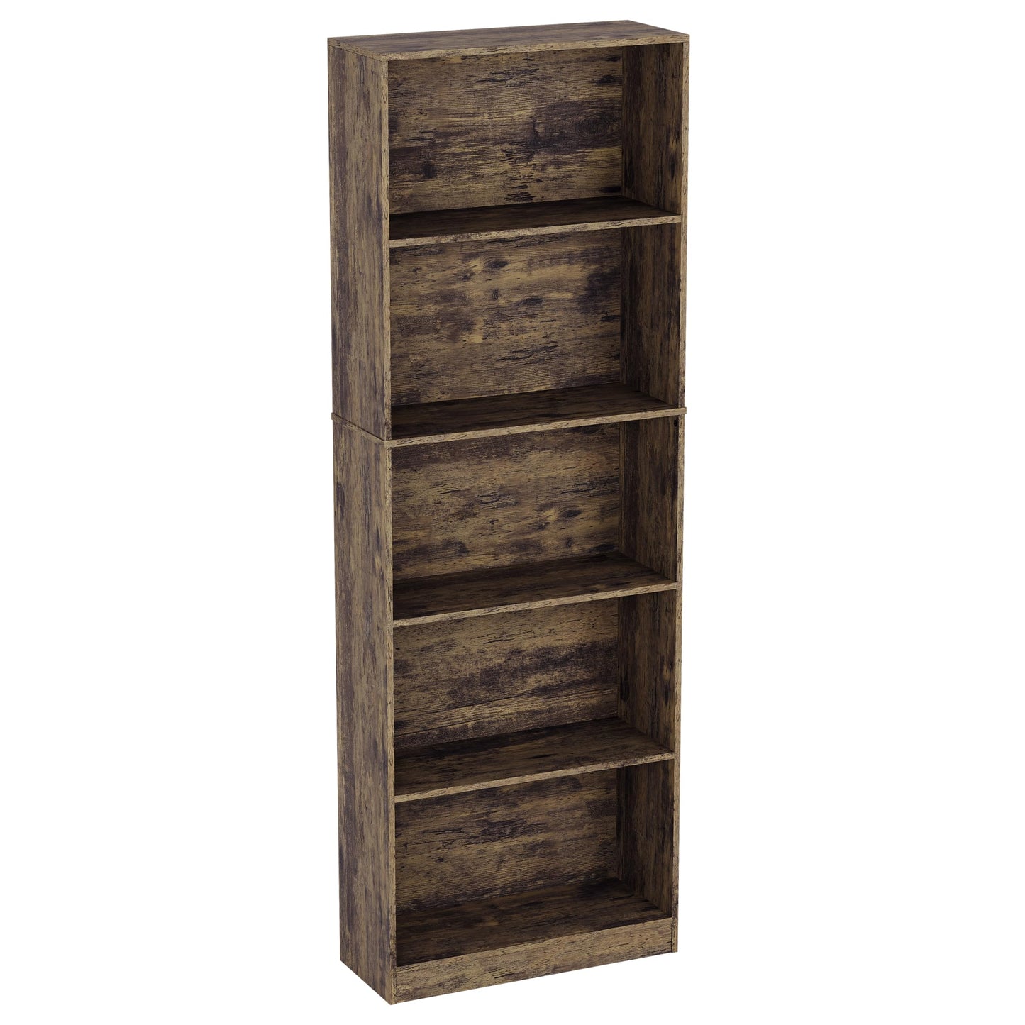 Vida Designs Cambridge 3 Tier Low Bookcase, White Wooden Shelving Display Storage Unit Office Living Room Furniture