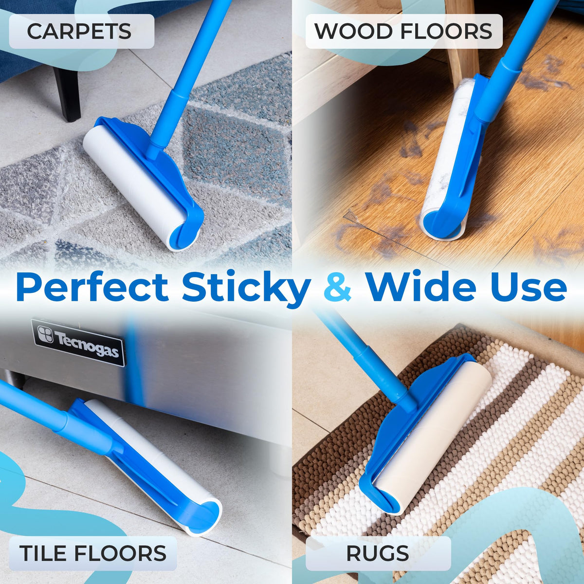 PetLovers Extra Sticky Lint Roller Mega Value Set 450 Sheets for Pet Hair Removal Dog and Cat Lint Remover 5 Pack