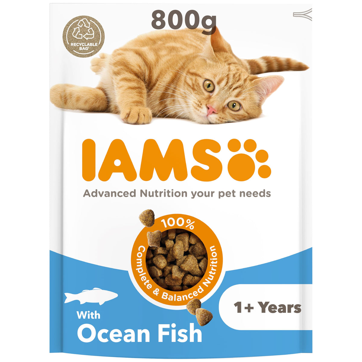 IAMS Adult Complete Dry Cat Food Chicken 3kg - Supports Strong Immune System