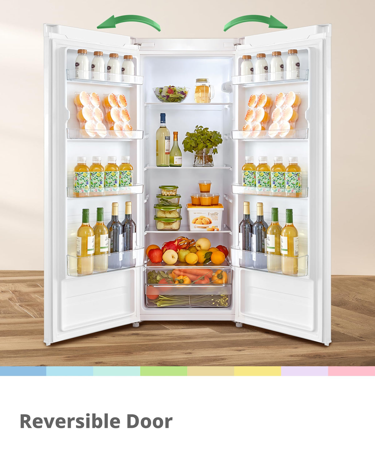 COMFEE' 80L Under Counter Fridge with 4-Star Ice Box, RCD80WH3UK(E)