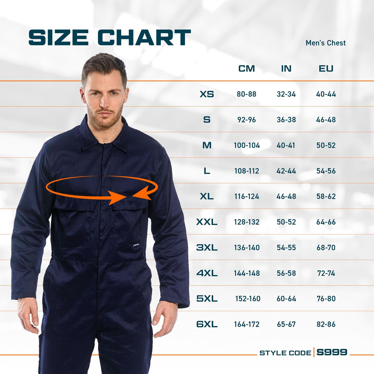 Portwest Euro Work Men's Polycotton Men's Polycotton Coverall