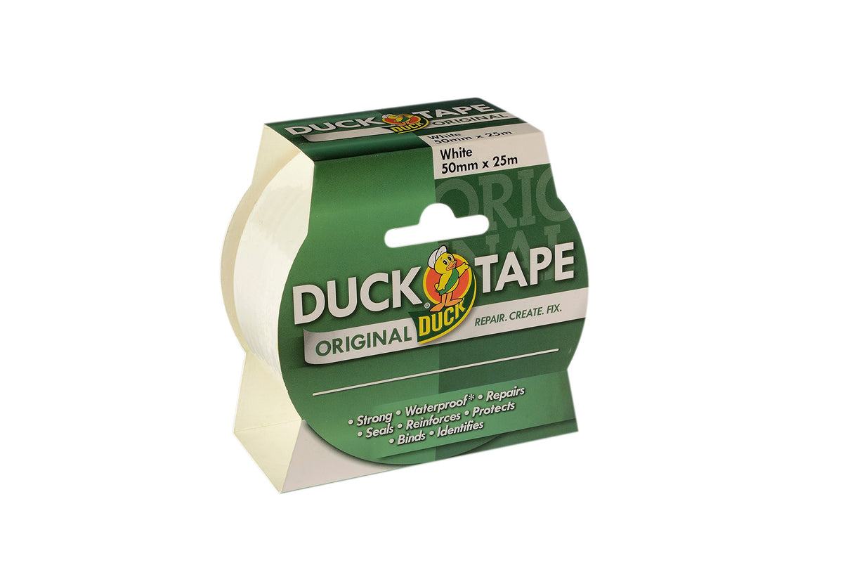 Duck Tape Original Black, 50mm x 25m. The original high strength waterproof gaffer and duct adhesive cloth repair tape